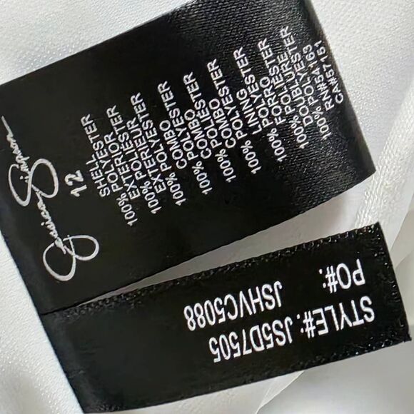 Jessica Simpson 12 Black White Lace Sheath Dress - Picture 9 of 10